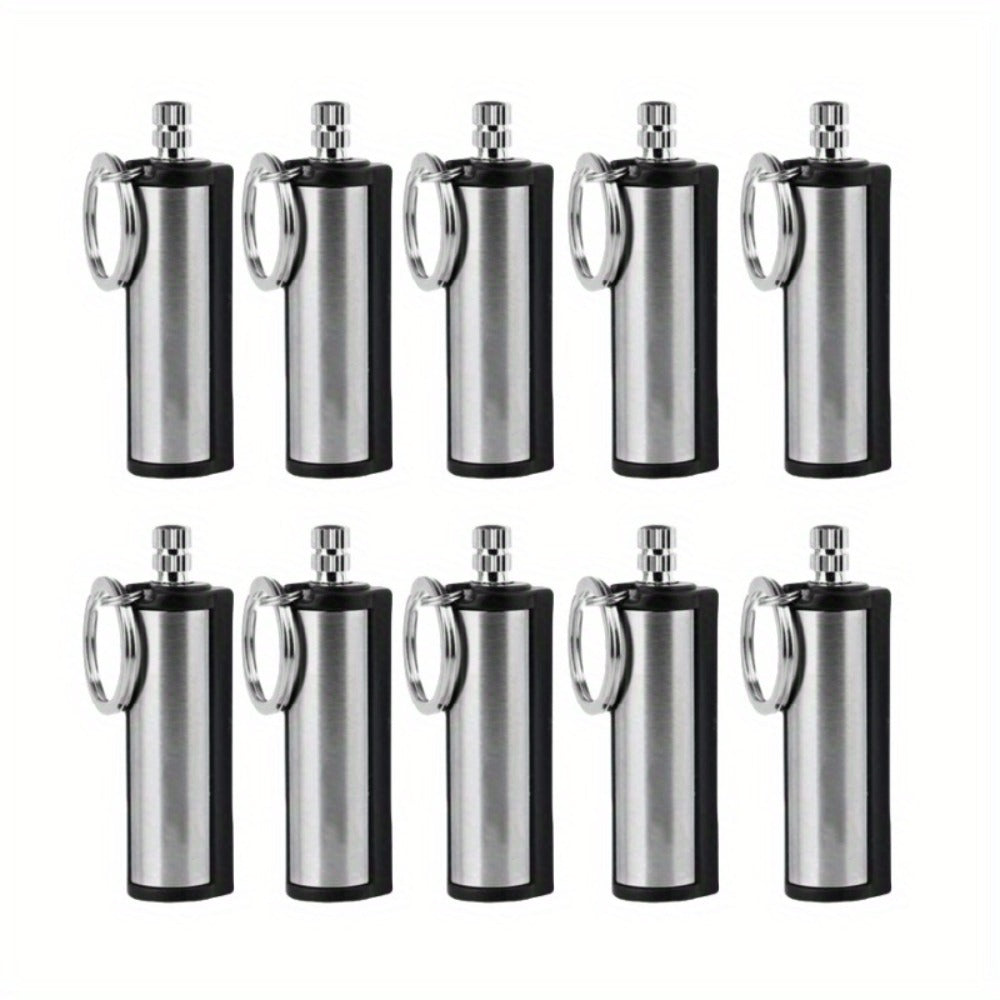 Metal Match Kerosene Lighter 10pcs, Emergency Survival Matches Multi-Functional Keychain Fire Starter for Outdoor Camping Hiking Survival Gear, Windproof Reusable Fire Starting Tools – No Lighter Fuel Included