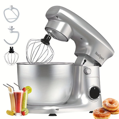 3-in-1 Stand Mixer 10-Speed Tilt-Head with Pulse - 5.5QT Stainless Steel Bowl Kitchen Mixer with Dough Hook, Flat Beater & Egg Whisk, Spatula Included, 5L Capacity, Red, Black, Silver