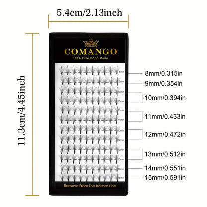 120-Fan Tray Premade Volume Lash Extensions 5D 7D 9D Wispy Faux Mink Eyelash Extensions C D Curl Mix 8-15mm Fluffy Pointy Base Individual Lashes for DIY Beginners Natural Look