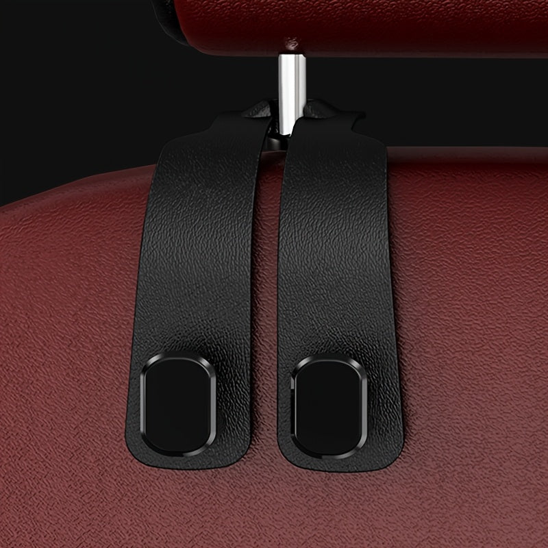 2-Hook Car Seat Back Hook Cover, Hidden Design, Double Hooks, Multi-Functional, Universal, Suitable for All Car Models
