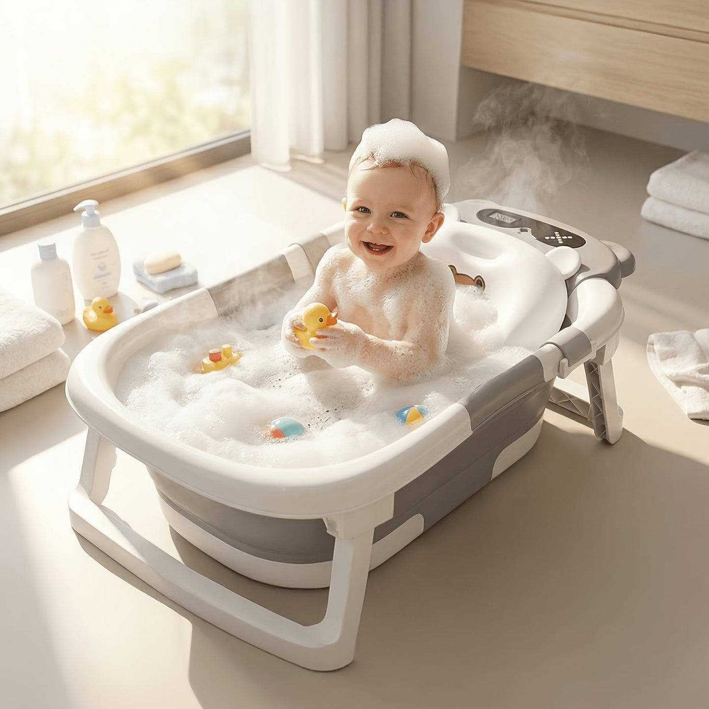 Baby Bathtub - Portable Foldable Travel Soft 2469