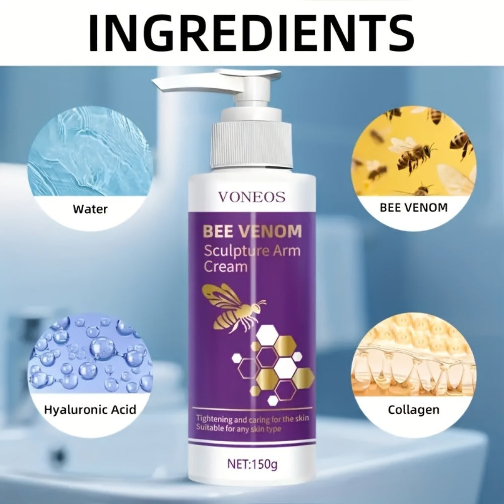Body Firming Cream Bee Venom Sculpture Tightening Lifting — Moisturizing Anti-Sagging Anti-Aging for Arms Abdomen Thighs Buttocks Skin Elasticity Fast-Acting Women 1pc 2pcs