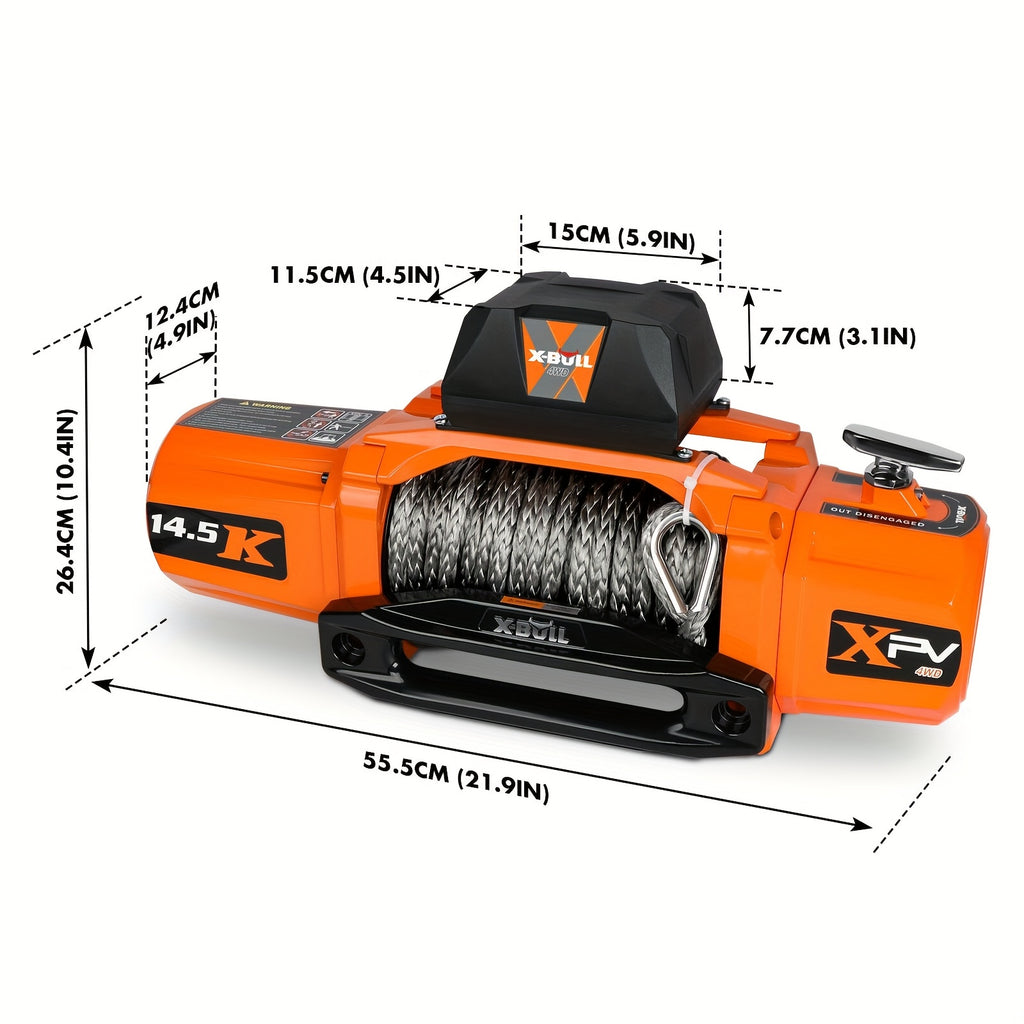 14500lb/5000lb/4500lb/3000lb Electric Winch 12V Winch Steel Cable Synthetic Rope Offroad Towing Trucks Trailers SUVs Offroad Recovery Robust Construction for SUV Trailer Boat Winch ATV UTV ATV Winch Kit 4WD 4X4