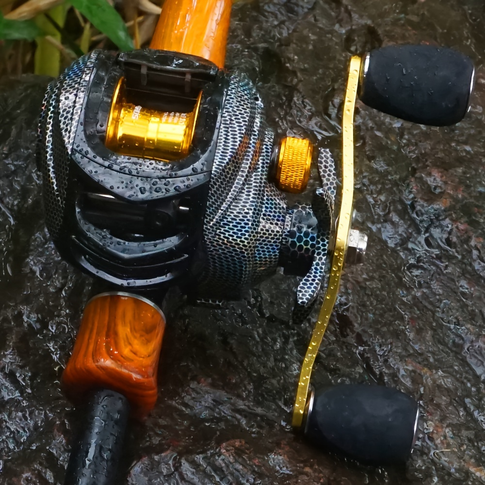 Lightweight Baitcasting Reel with Magnetic Brake System – 22LB Max Drag, Ergonomic Handle, Saltwater Freshwater Fishing Reel for Bass Trout Carp, Left Right Hand Available
