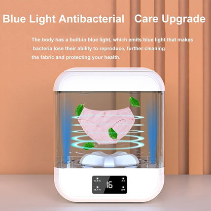 Mini Washing Machine Pure Copper Motor High Torque 4 Washing Modes Portable Washer for Underwear Socks Baby Clothes Separate Washing Anti Cross-Infection White