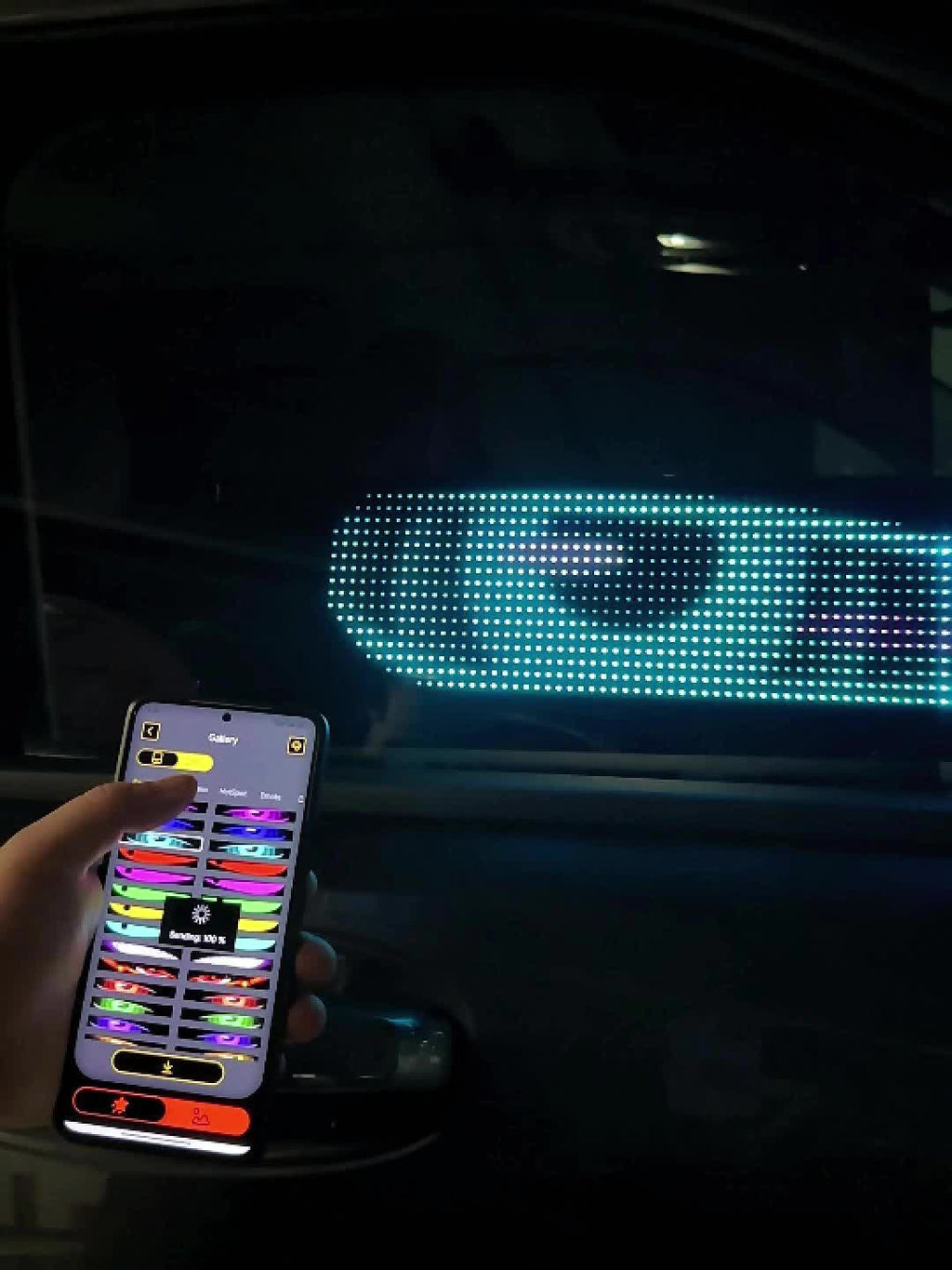 Smart Lighting-Devil Eyes LED Light, 23.42''x4.72'' Scrolling Bright Advertising, Programmable LED Sign, Flexible Digital Matrix Display, [High Refresh Rate Screen], LED Lights for Car, Perfect Wedding Decorations, And More