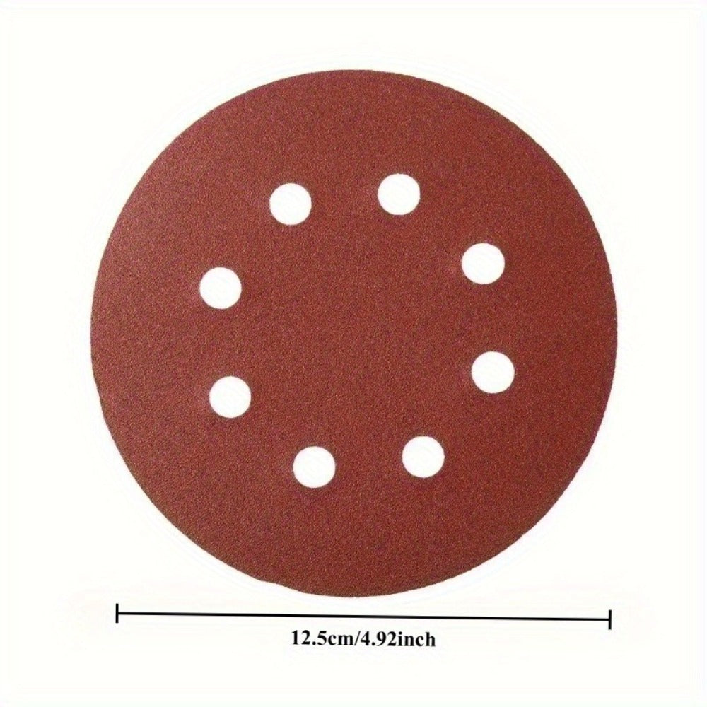 5 Inch Sandpaper 94 Pcs – 8-Hole Hook & Loop Sanding Discs, Assorted Grits 80/180/240/320/400/800/1000/1500/2000/3000, Aluminum Oxide Abrasive for Car Polishing, Wood, Metal & Paint Removal (125mm)