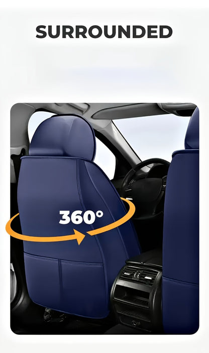 Car Seat Covers Full Set – Faux Leather 5-Seat & 2-Front Options, 3D Diamond Embroidery, Waterproof & Non-Slip for SUVs, Sedans & Trucks