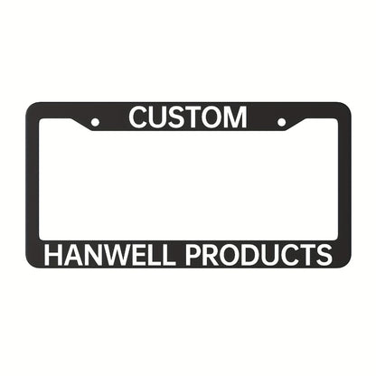 Custom License Plate Frame – 6 Font Styles, Heavy-Duty Weather-Resistant Car Tag Holder, Personalized Front & Rear License Plate Border Cover