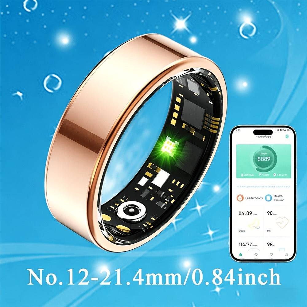Women's Smart Ring Fitness & Sleep Tracker – Step, Distance & Calorie Monitor, IP68 Waterproof, Bluetooth 5.3, iOS & Android, Elegant Daily Accessory, Gift for Mom & Girlfriend