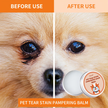Pet Tear Stain Remover Balm – Gentle Non-Irritating Eye Cleaner for Dogs & Cats, Effectively Cleanses Tear Stains & Eye Discharge, 30g