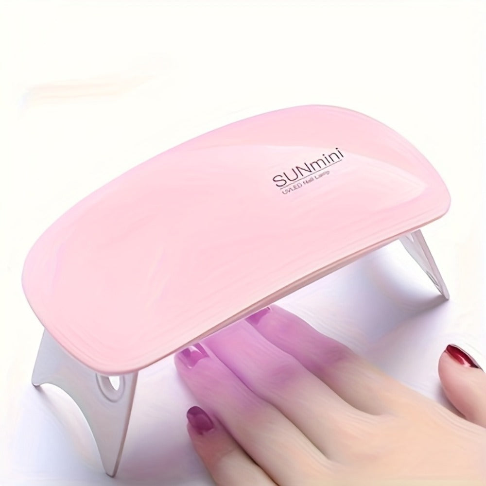 Gel Nail Manicure Kit 7-in-1 with LED Lamp – Stainless Steel Nail Art Tool Set, Cuticle Remover, Nail File, Polisher & Finger Separator, Complete Salon & Home DIY Nail Care Kit for Women