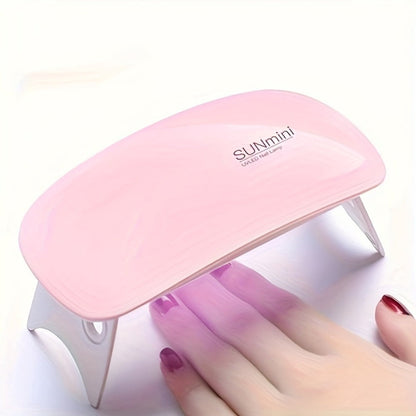 Gel Nail Manicure Kit 7-in-1 with LED Lamp – Stainless Steel Nail Art Tool Set, Cuticle Remover, Nail File, Polisher & Finger Separator, Complete Salon & Home DIY Nail Care Kit for Women