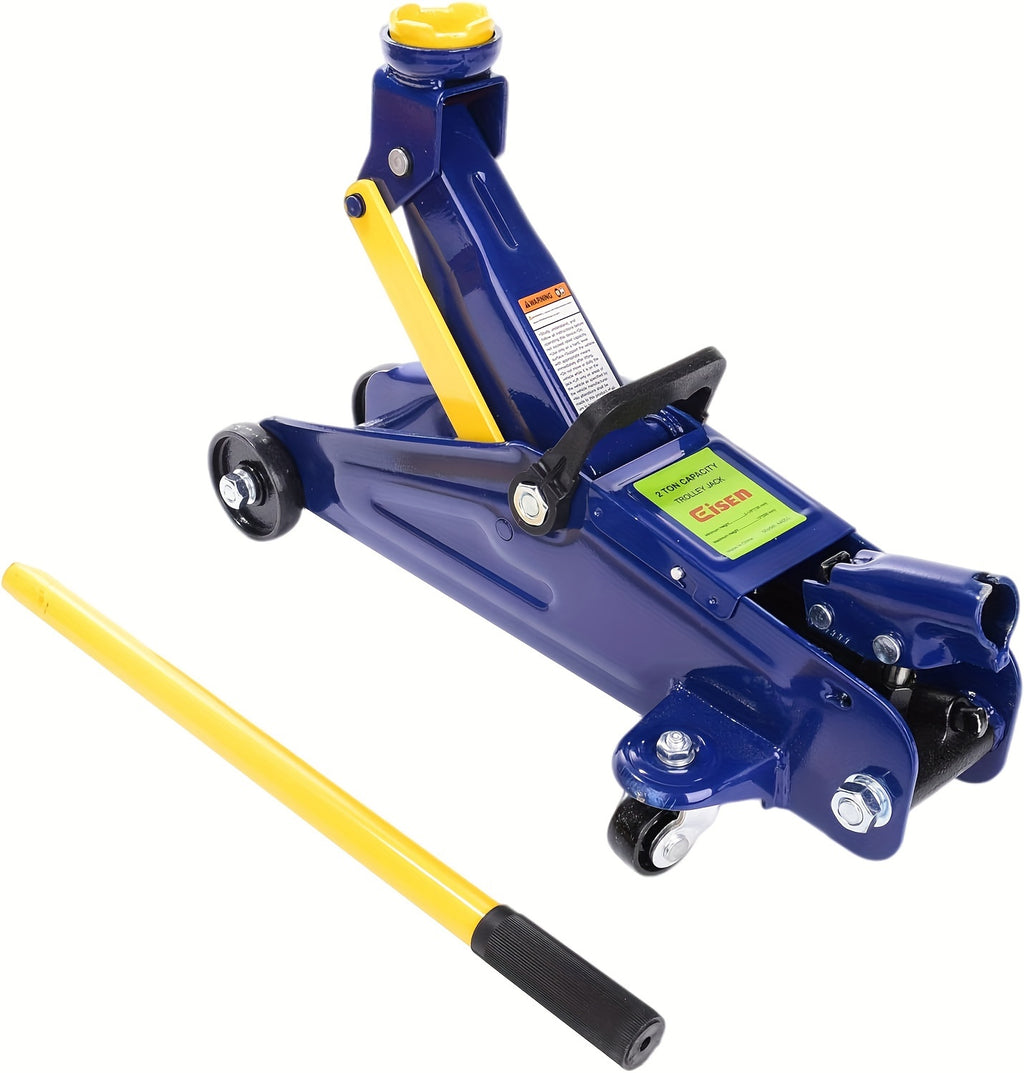 Easy-to-use 2-ton Heavy-duty Jack, Hydraulic Low-profile Car Service Jack, Includes Storage Bag