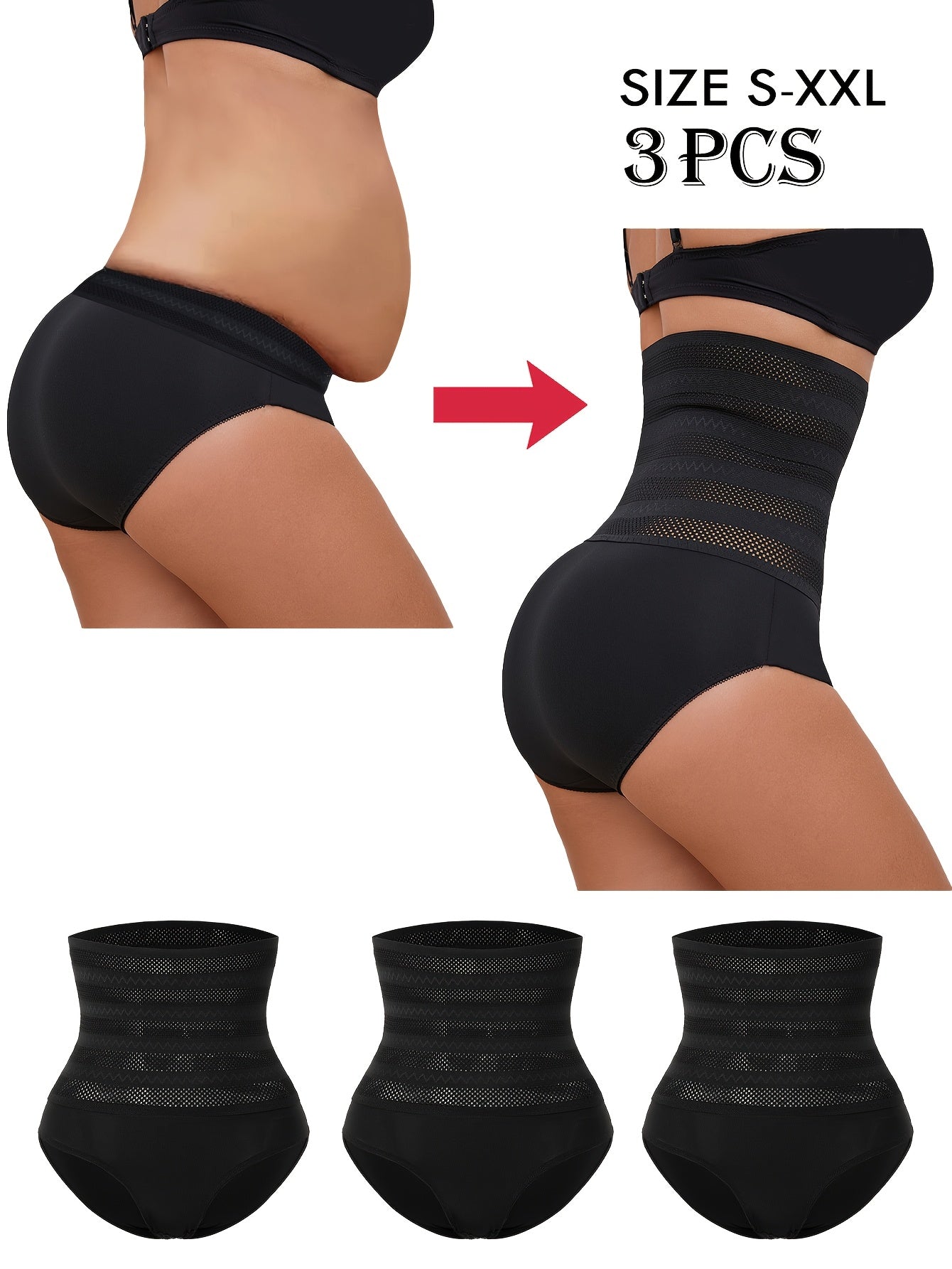 Women’s High-Waist Shapewear Briefs - Tummy Control Support - Style 2325