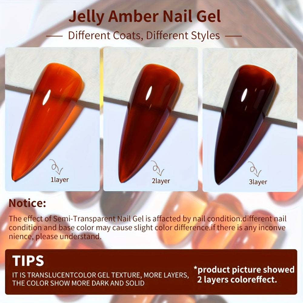 Magnetic Nail Gel Polish Set 6pcs 0.51oz Amber Aurora — Holographic Multicolor Shimmer Cat Eye UV LED Soak-Off Gel Nail Art Kit for Women, 2025 Trending Salon & Home Manicure Shades 101-138