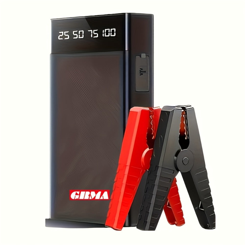 Portable Car Jump Starter 12V – Peak Power Battery Booster Pack for 8.0L Gas & Diesel Engines, USB Charging & LED Emergency Light, Roadside Car Starter Kit