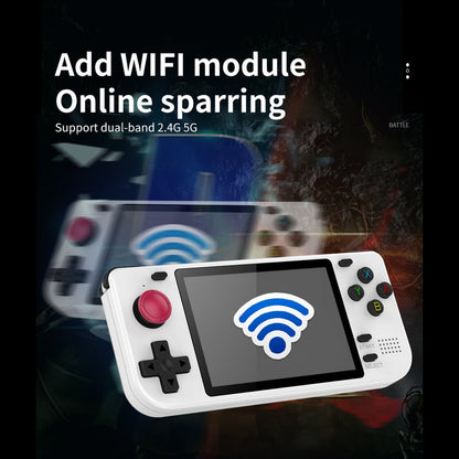 Slim Retro Handheld Game Console Powkiddy RGB10S 3.5 Inch IPS 480x320 RK3326 Wi-Fi 3000mAh 8-Hour Battery Linux Open Source 128GB Portable Classic Emulator