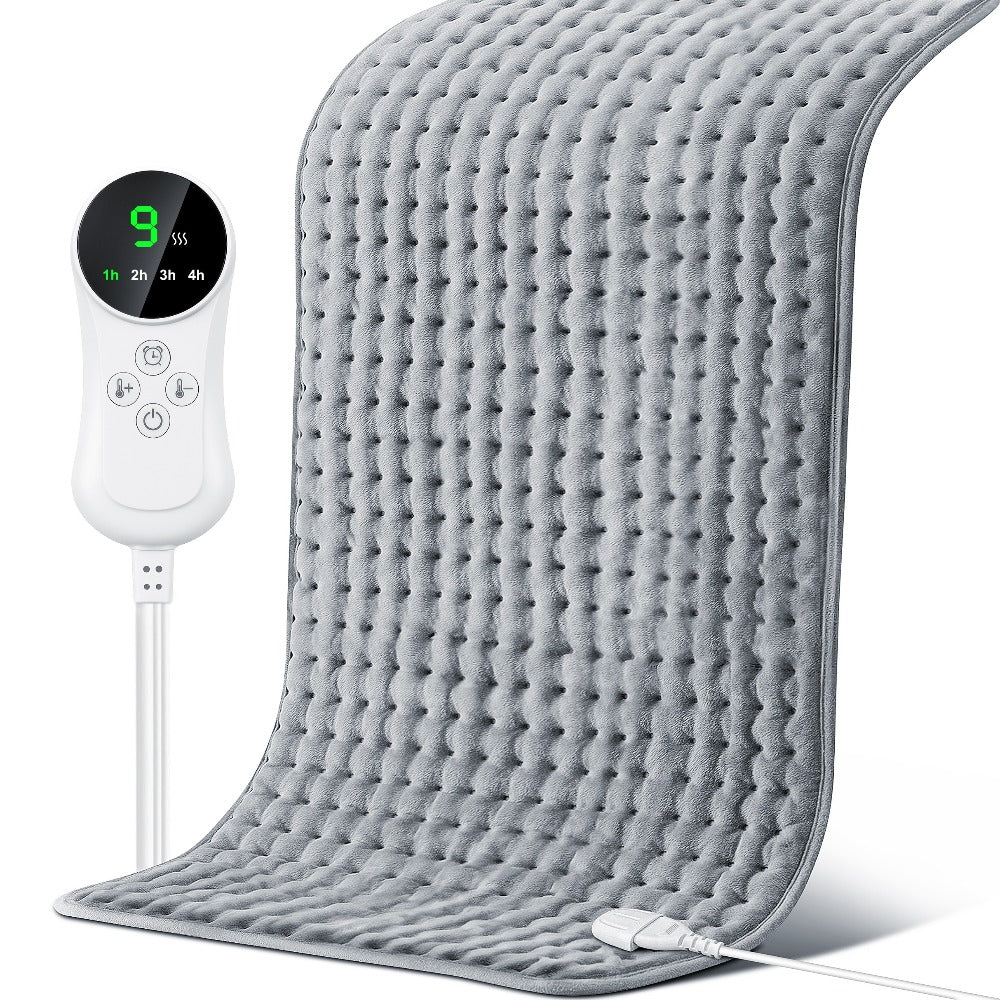 Electric Heating Pad 17"x33" Fast Heating Lap Blanket - 9 Adjustable Heat Settings, Automatic Shutoff Timer, Soft & Cozy, Machine Washable, Portable Desk Lap Warmer for Office Home Winter Use