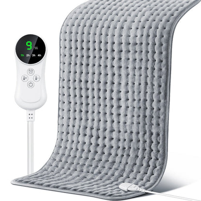 Electric Heating Pad 17"x33" Fast Heating Lap Blanket - 9 Adjustable Heat Settings, Automatic Shutoff Timer, Soft & Cozy, Machine Washable, Portable Desk Lap Warmer for Office Home Winter Use