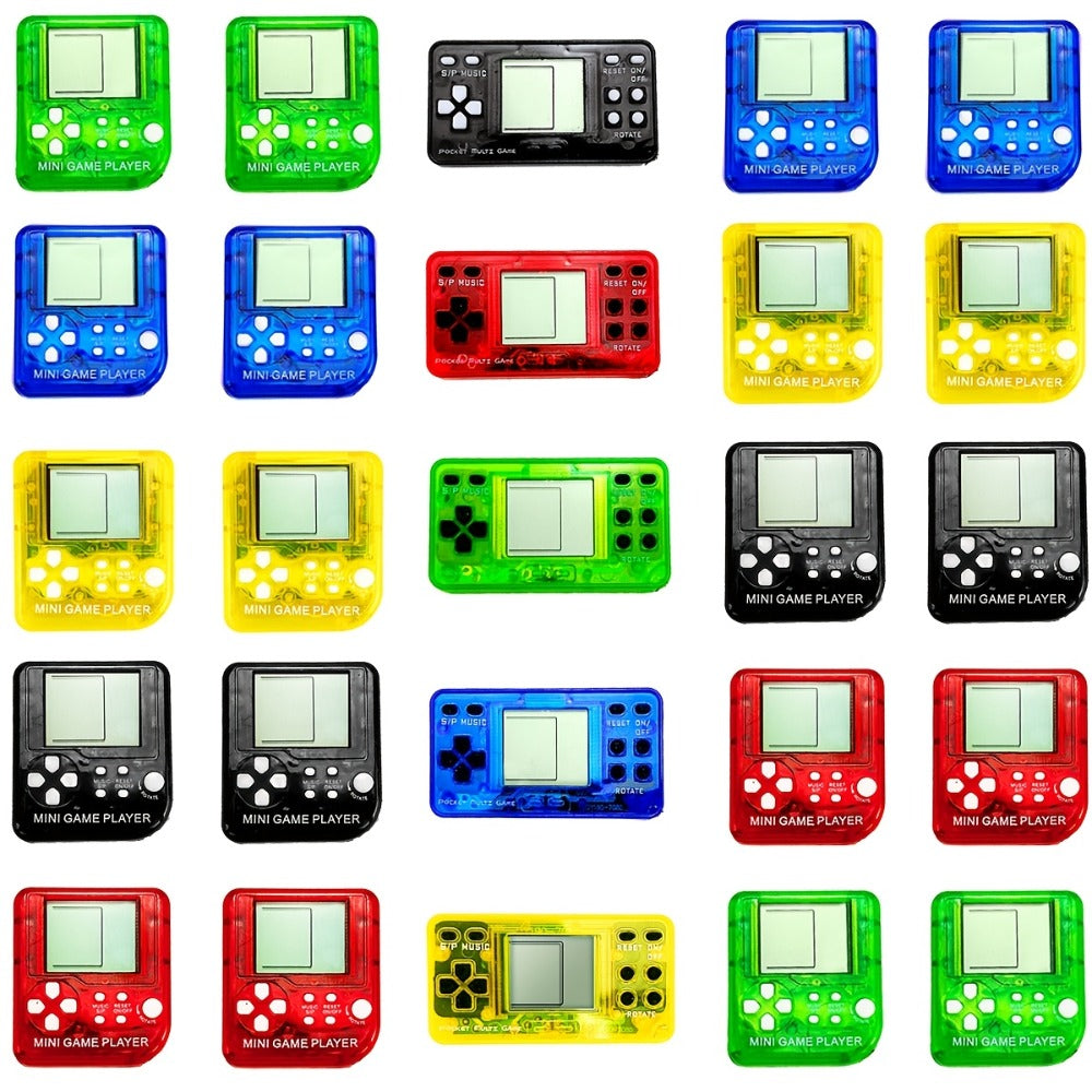 Mini Game Console Keychains 6 12 or 25 Pack – Handheld Video Game Backpack Clips for Kids Gaming Birthday Party Favors, Classroom Prizes, Gamer Goodie Bag Stuffers & Holiday Gifts