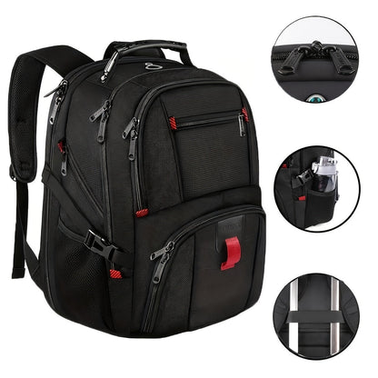 Large Laptop Backpack 50L – Fits 17 Inch Computer, Airline Approved Carry On, 3-Compartment Travel & College Backpack for Men Women | 8 Colors, Breathable Mesh Straps