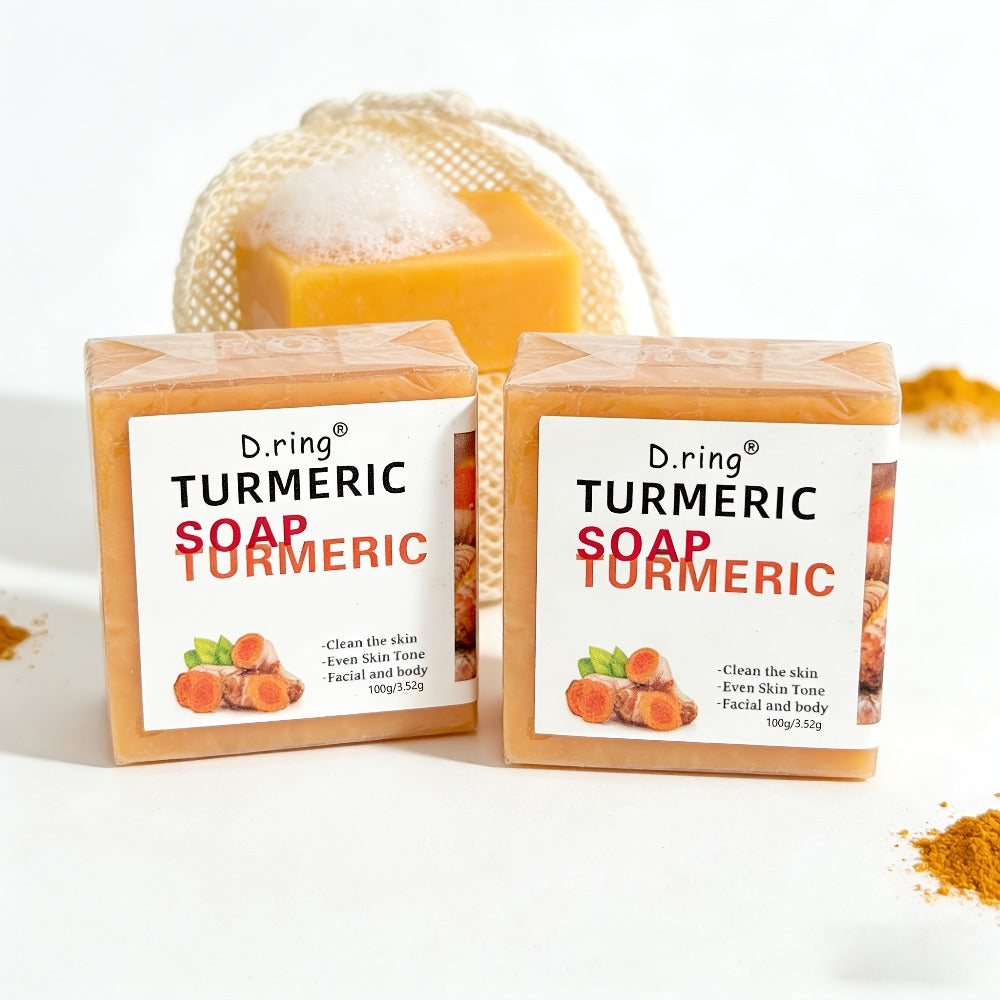 Kojic Acid Brightening Soap Bars 15-Pack — Turmeric Lemon Natural Face & Body Cleanser, Cold Processed Paraben-Free Formula, Gentle Exfoliation for All Skin Types, Bulk Value Set
