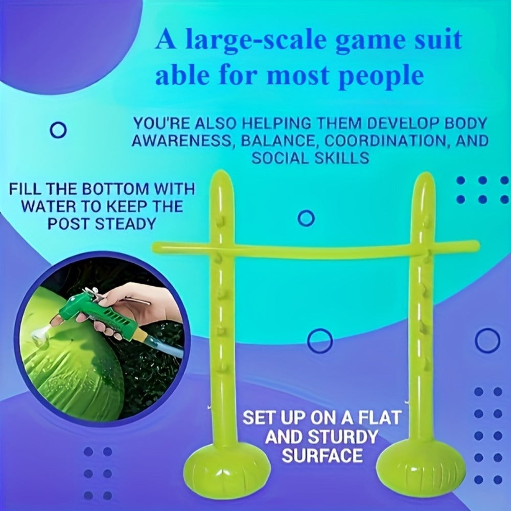 Inflatable Limbo Game Set for Adults & Kids – Portable Durable Limbo Stick Party Game for Outdoor Backyard Fun, Family Festivals, Beach Pool Gatherings & Interactive Group Activities