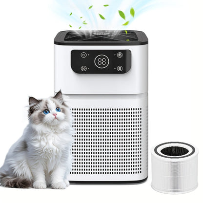Small Air Purifier for Pets, Dust & Odor – Aromatherapy Function, Ultra-Quiet Sleep Mode, Compact Air Cleaner for Bedroom, Office & Living Room, Pet Air Purifier with Low dB for Home Use, White & Black