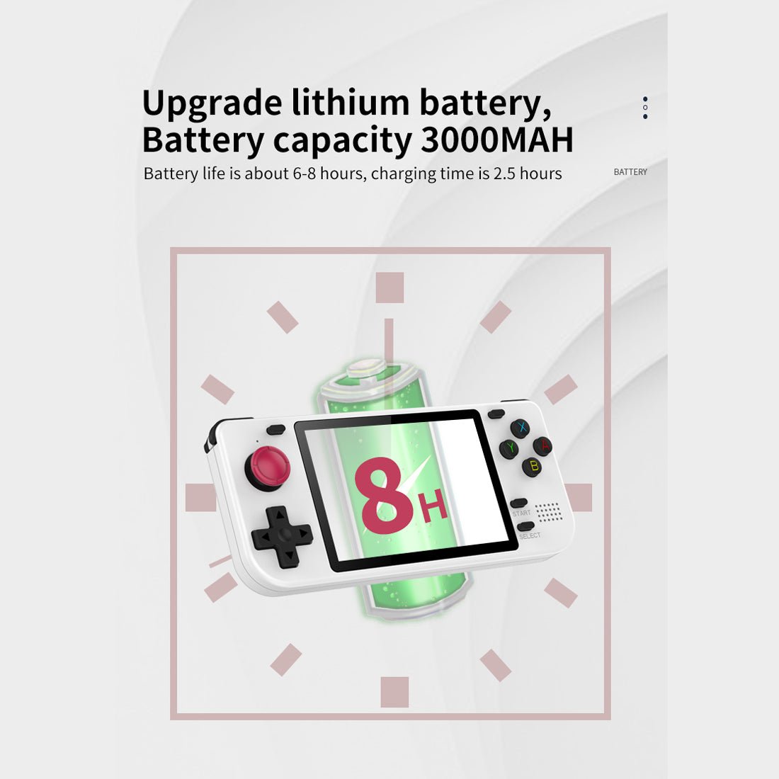 Slim Retro Handheld Game Console Powkiddy RGB10S 3.5 Inch IPS 480x320 RK3326 Wi-Fi 3000mAh 8-Hour Battery Linux Open Source 128GB Portable Classic Emulator