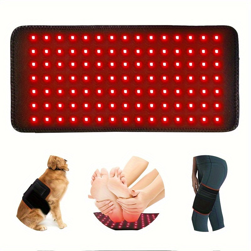 Red Light Therapy Pad Wearable Wrap with Timer – Low Voltage Portable Infrared Light Device for Back, Waist, Shoulder & Knee Pain Relief, At-Home Body Recovery Wrap, Father's Day Gift, Black