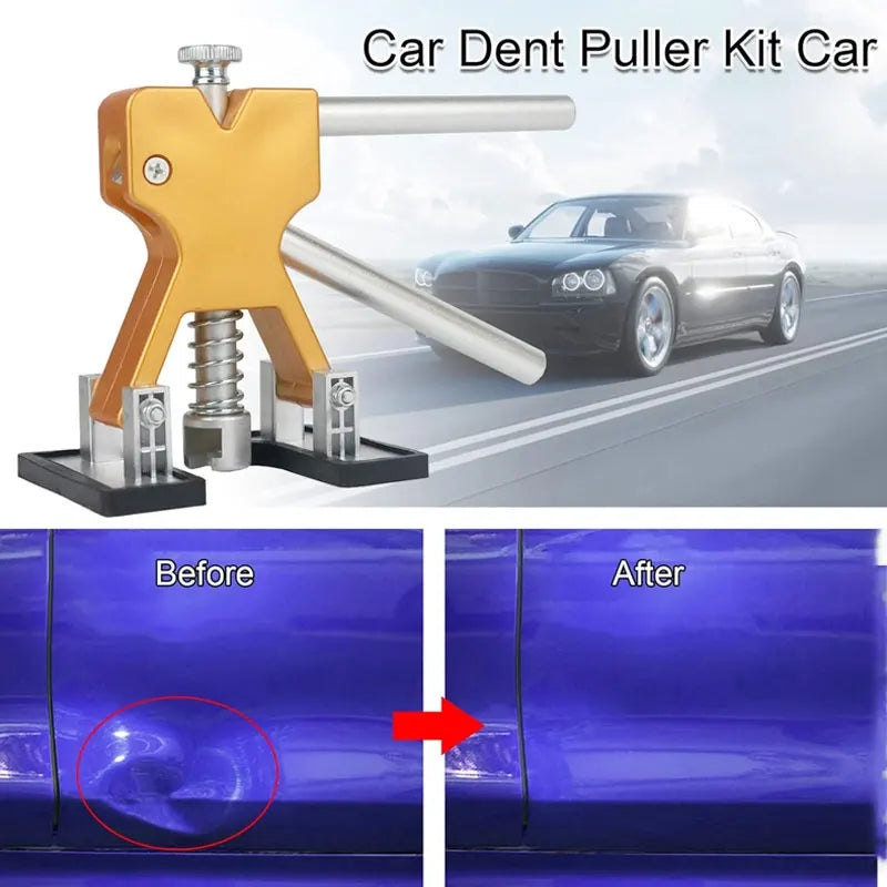Paintless Dent Repair Kit 21pcs – Car Dent Puller with Hot Glue Gun, Suction Cup Tabs & Bridge Puller, PDR Tool Set for DIY Auto Body Dent Removal, No Paint Damage, Works on Cars, Trucks & Home Use