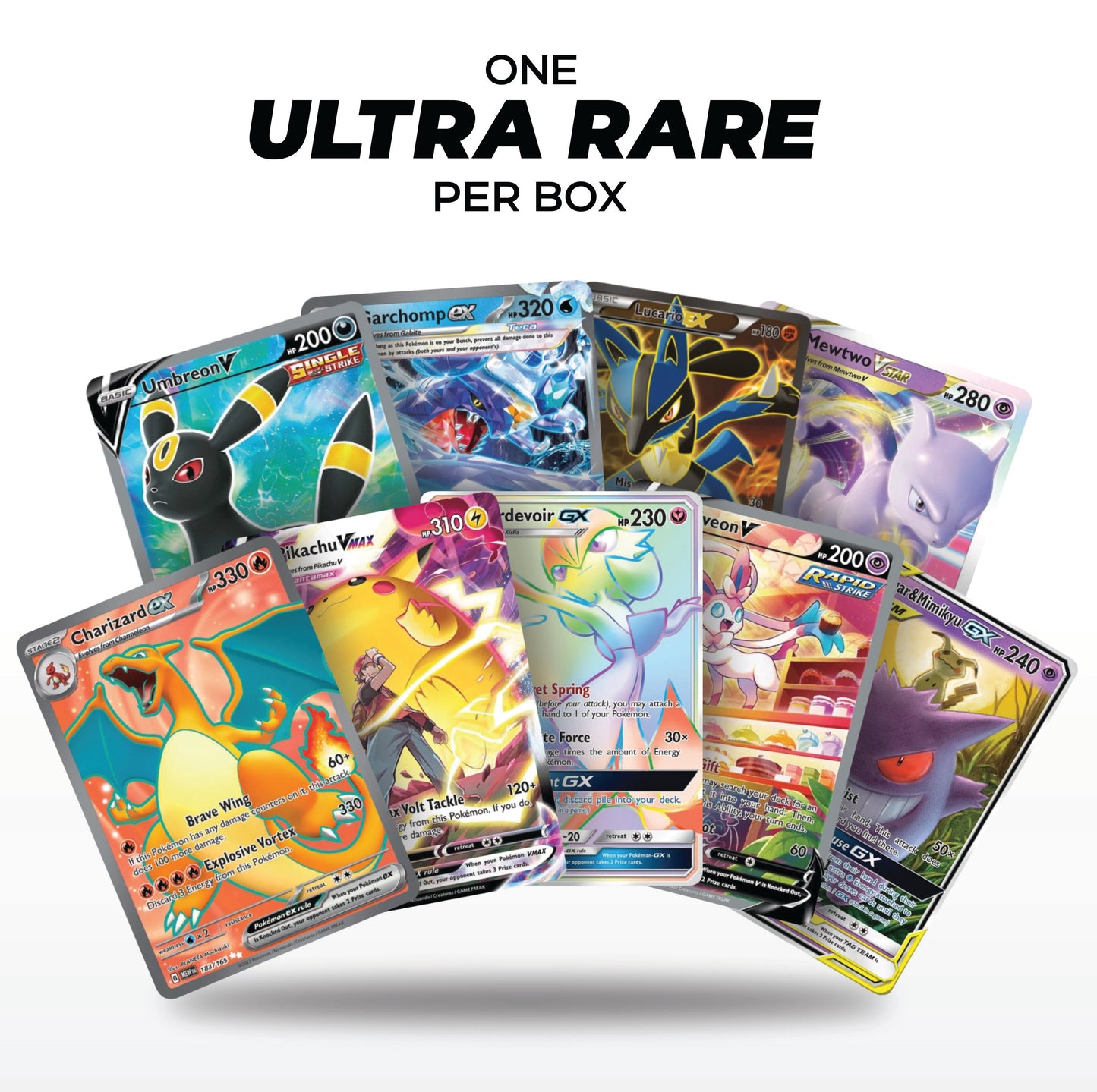 Pokemon Card Bundle 100+ Cards | Ultra Rare Guaranteed | 10 Holos & Rares | TCG Collector Gift Set for Kids & Adults with Storage Box | Authentic Pokémon TCG Cards