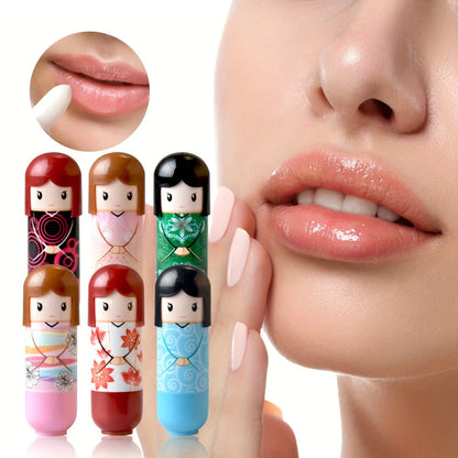Lip Balm Set 24 Pieces - Cute Doll Design Moisturizing Lip Care, Long-Lasting Hydration for Dry & Chapped Lips, Fun Birthday Gift for Girls, Teens & Kids, Set A & Set B