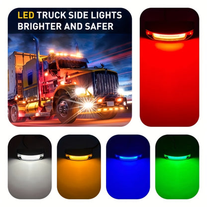 LED Car Side Marker Lights – Strobe Warning Flashing Signal Light for Truck Car Night Driving Safety, High/Low Brightness, 2pcs (Red/Yellow/Blue/Green/White)