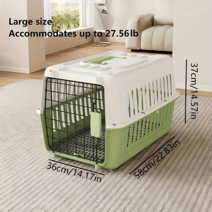 Airline Approved Pet Carrier - IATA & FAA Certified Dog Cat Travel Crate, Breathable Portable Pet Carrier Box with Buckle Closure & Easy Assembly for Airplane Cabin Transport, 3 Colors 2 Sizes