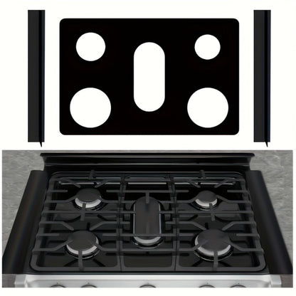 Gas Stove Burner Cover Mat Non-Stick Reusable Washable Stove Top Protector for LG 30-Inch Gas Stove – Oil-Resistant High-Temp Safe, Trimmable 5-Hole Design, Keeps Stove Clean & Scratch-Free