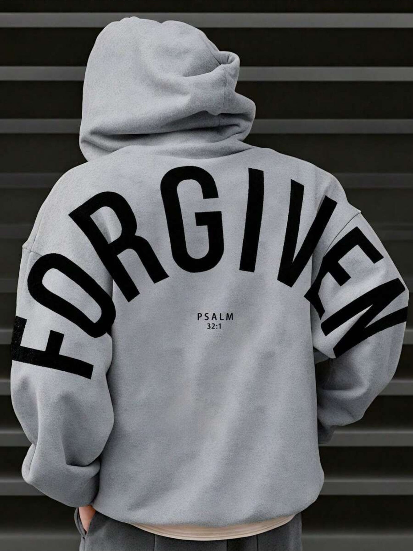 Men's Psalm 32:1 Hoodie - Forgiven Faith Graphic