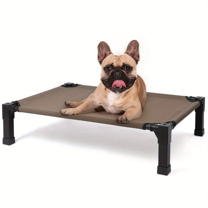 Elevated Dog Bed Cooling Raised Cot with Metal Frame – Washable Breathable Mesh, No-Slip Feet, Portable Dog Cot for Indoor & Outdoor Use, 4 Sizes, 7 Colors
