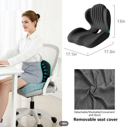 Lotarrotta Ergonomic Seat Cushion with Lumbar Support, Multi-Purpose Orthopedic Seat Pillow for Office Chair, Car, Dining Chair, Truck, Back, Hip, Leg Pain