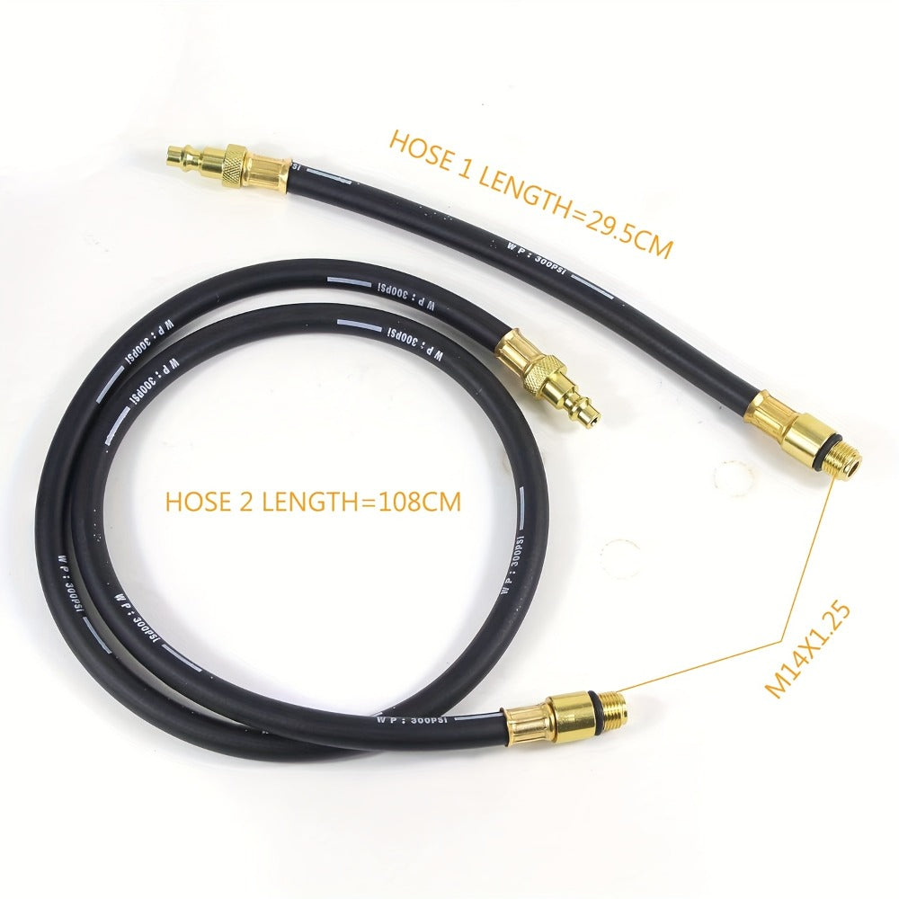 Engine Compression Tester and Cylinder Leak Down Tester Kit TU-21 Dual Gauge Leakdown Detector for Car Motorcycle Truck Gasoline Engine Pressure Diagnostic Tool
