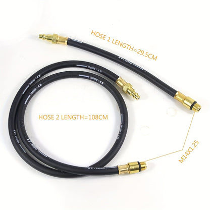 Engine Compression Tester and Cylinder Leak Down Tester Kit TU-21 Dual Gauge Leakdown Detector for Car Motorcycle Truck Gasoline Engine Pressure Diagnostic Tool