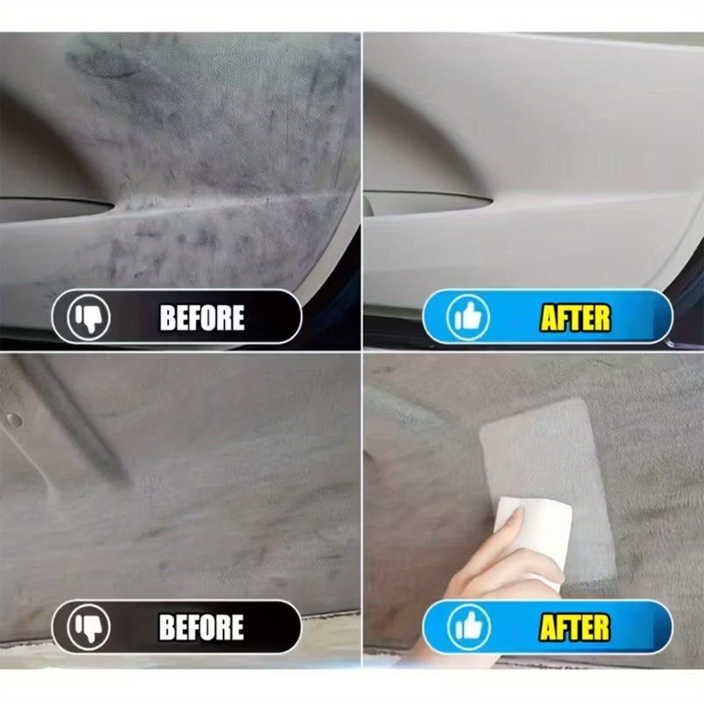Car Interior Renovator Spray - Multi-Purpose Plastic Restorer & Fabric Seat Protector, Long-Lasting UV Protection, Easy Application, Includes Sponge Applicator, 100ml Kit for All Vehicle Interiors
