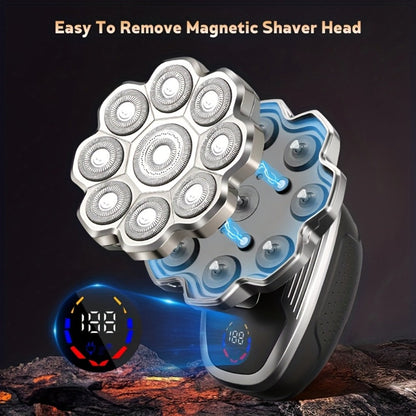 Electric Razor for Women 5-in-1 Painless Hair Removal Shaver — Wet & Dry Rechargeable Lady Shaver for Face, Legs, Bikini & Underarms, IPX5 Waterproof USB-C Charging, LED Indicator, 7 or 9 Blade Rotary Head Options