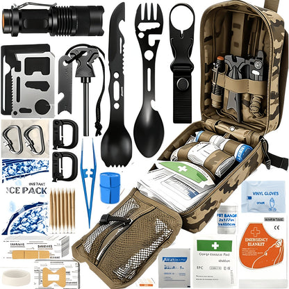 242-Piece Survival Kit – Outdoor Emergency First Aid Set