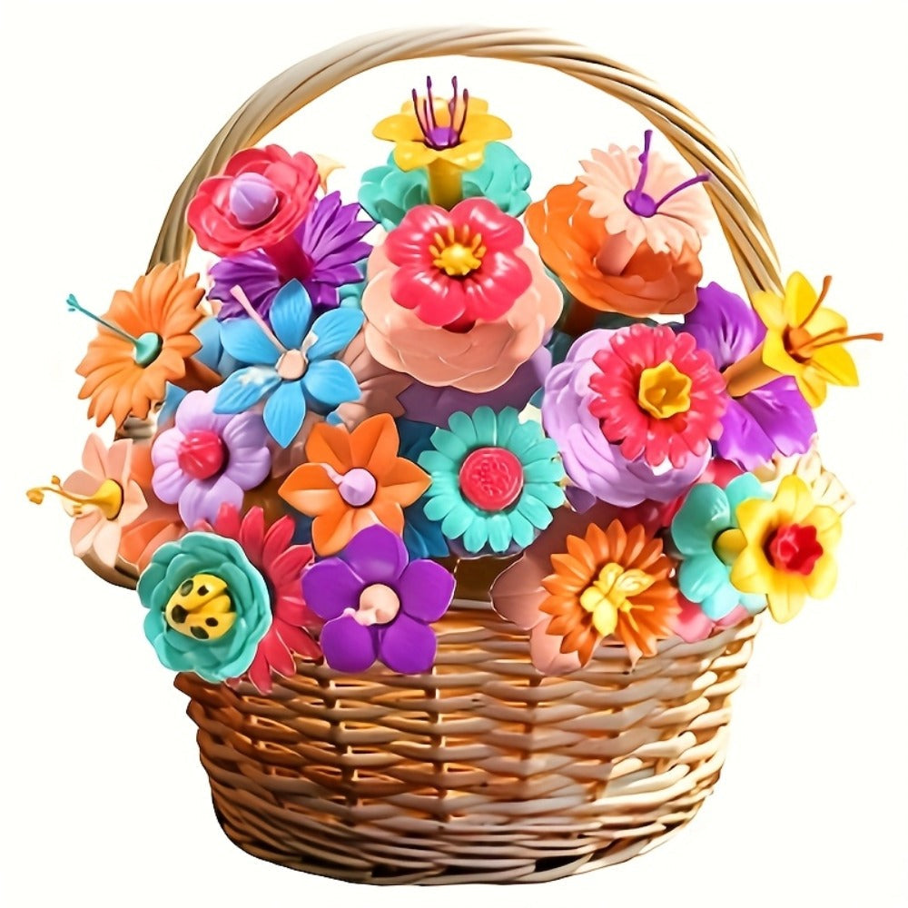 Flower Garden Building Toys for Kids 235 Pieces – STEM Educational Activity Brick Set Creative Floral Construction Toy for Boys & Girls Ages 3+, Best Birthday Easter Christmas Holiday Gift