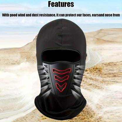 Motorcycle Full Face Mask Winter Thermal – Windproof Anti-Dust Neck Cover, Breathable Air Vents, Cold Weather Balaclava for Men, Snug Fit, Glasses-Compatible Riding Face Mask