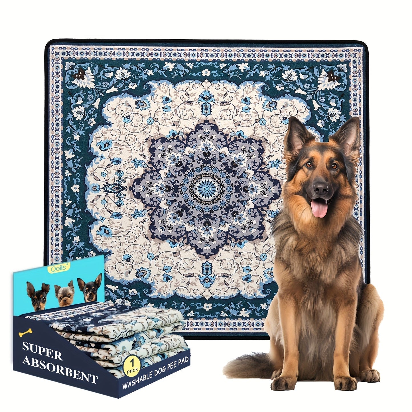 Washable Reusable Dog Pee Pads – Super Absorbent Non-Slip Puppy Training Pads in Multiple Sizes | Heavy-Duty Leakproof Pet Pads for Floor, Crate, Couch & Whelping | 3 Patterns, 4 Size Options