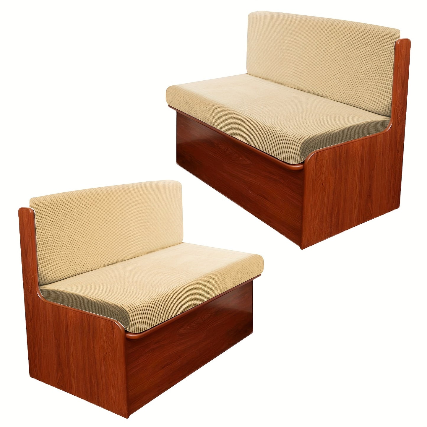 RV Dinette Cushion Covers 4 Piece Set Stretch Jacquard Slipcovers for Booth Seats Machine Washable Anti-Pet Hair Dustproof RV Camper Van Sofa Backrest Seat Protector Multiple Colors
