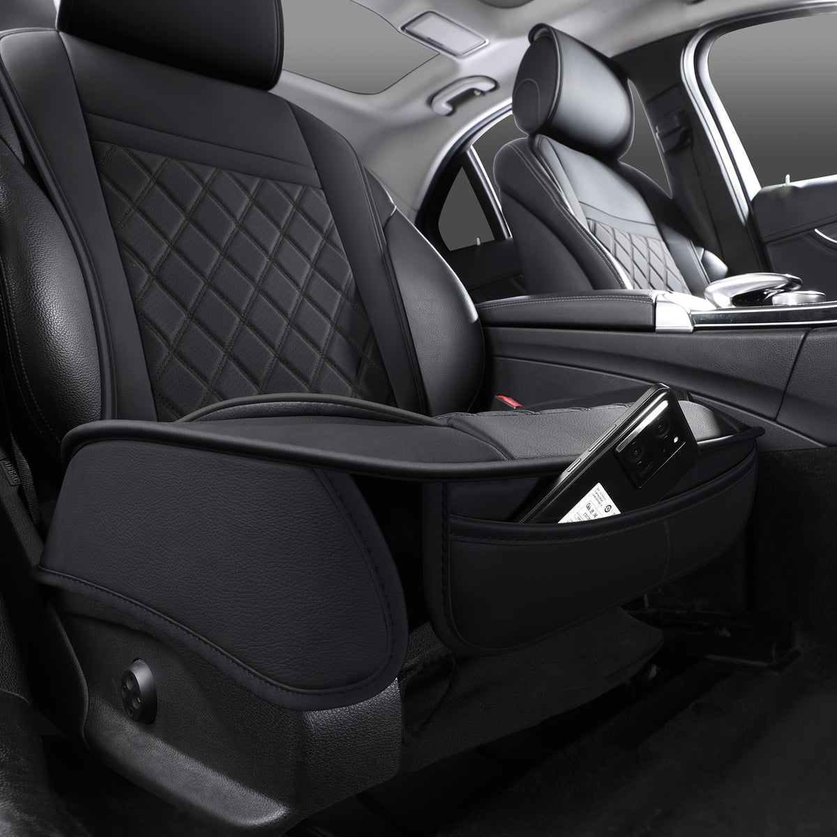 Front Seat Covers for Cars, Universal Fit Bucket Seat Protector Set, Full Surround High-Back Design, Anti-Slip Backing, Easy to Install, Fits Most Cars, SUVs & Trucks